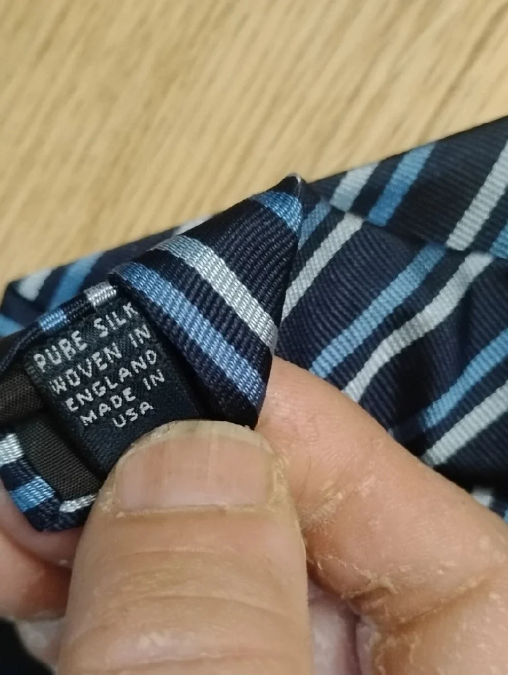 Brooks Brothers Navy and Light Blue Diagonal Stripe Tie